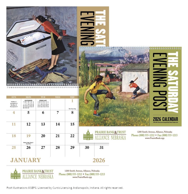 Custom Good Value™ The Saturday Evening Post - Spiral Calendar - 1