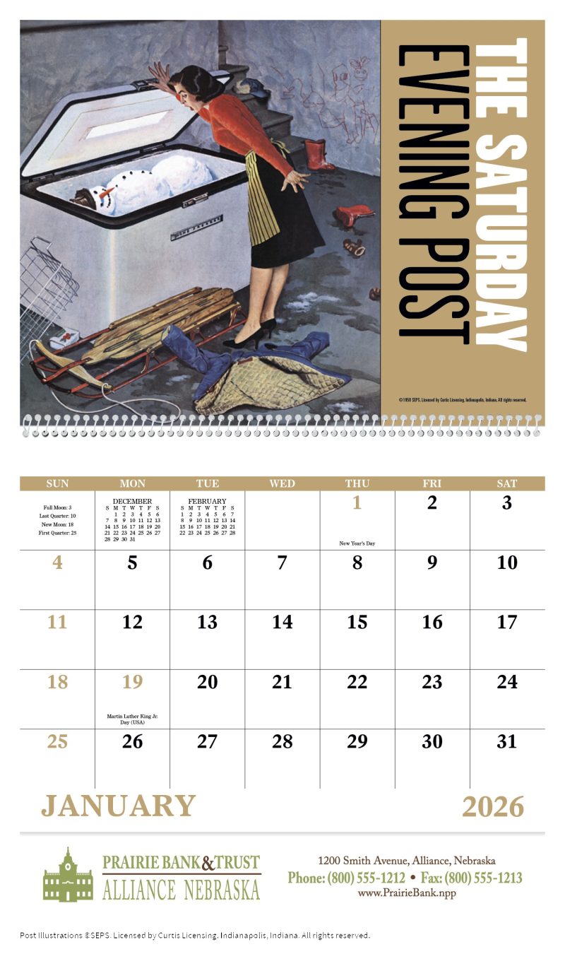 Custom Good Value™ The Saturday Evening Post - Spiral Calendar - 3