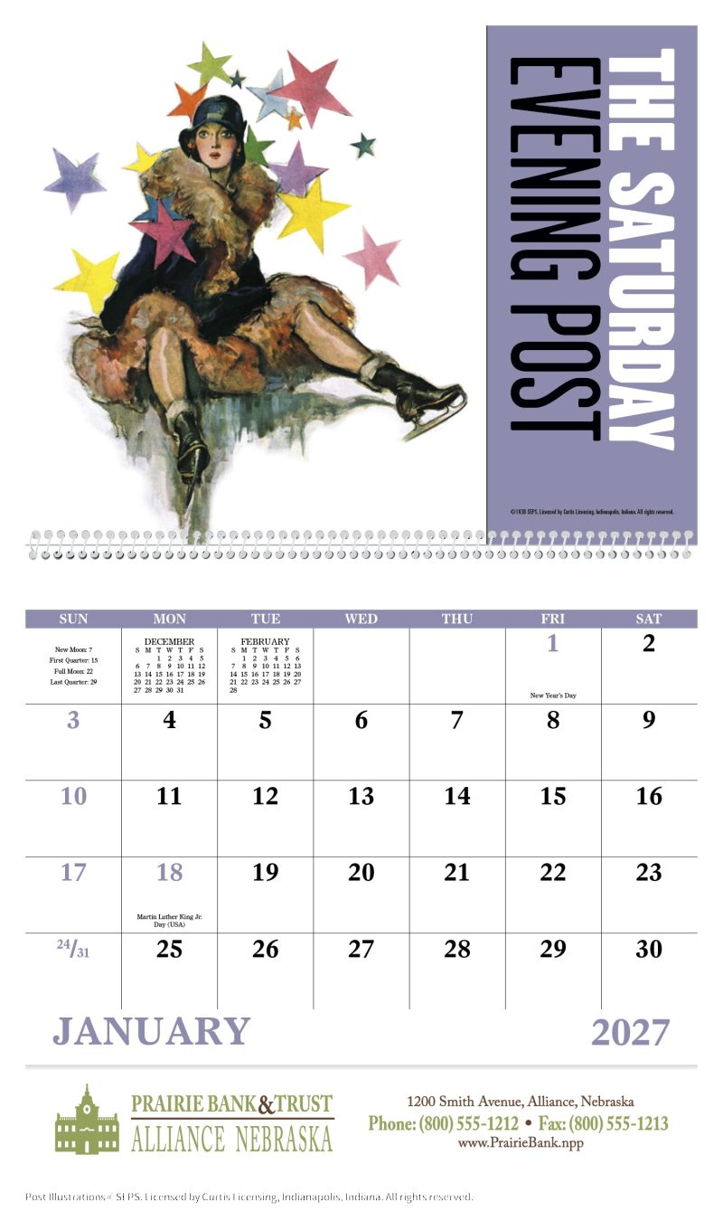 Custom Good Value™ The Saturday Evening Post - Spiral Calendar - 6