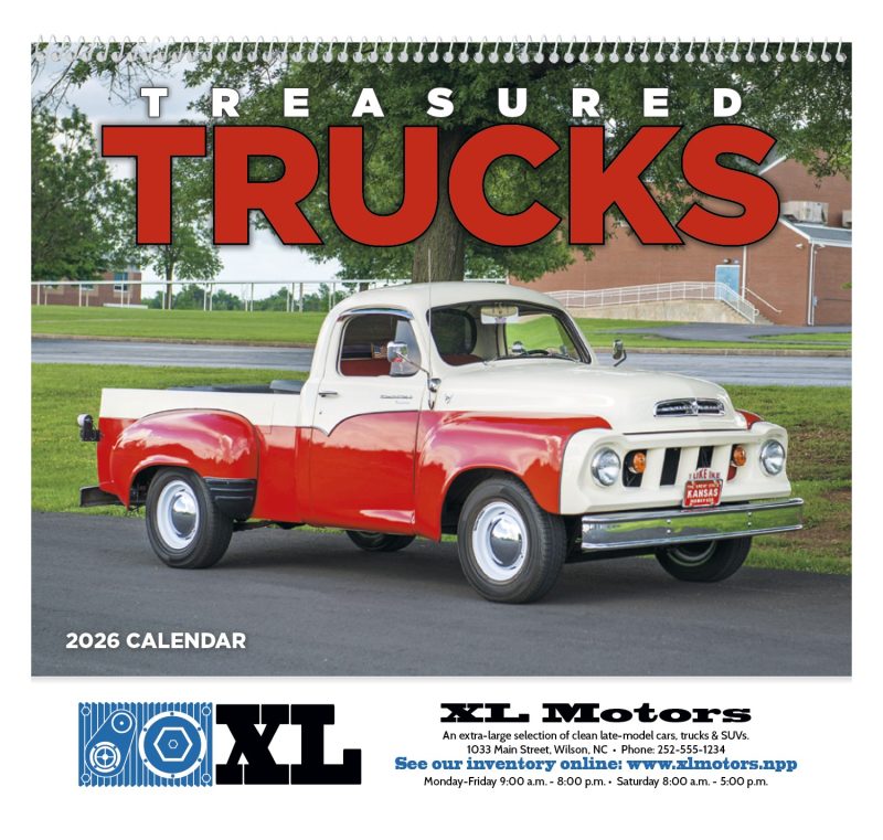 Custom Good Value™ Treasured Trucks - Spiral Calendar - 2