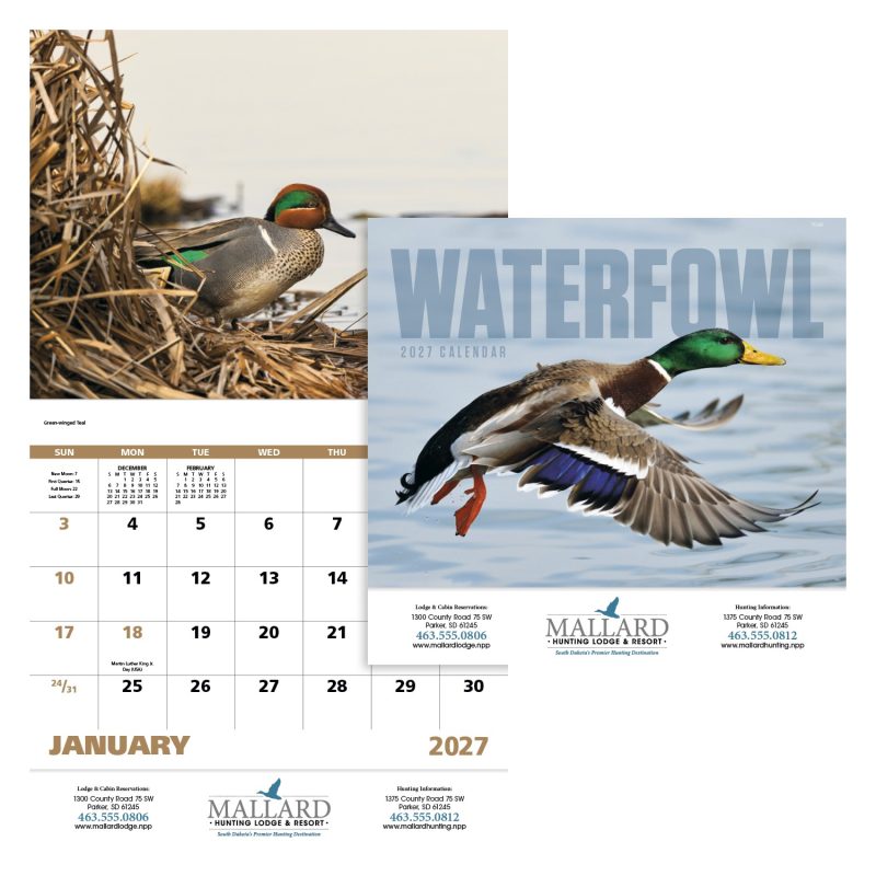 Custom Good Value™ Waterfowl - Stapled Calendar
