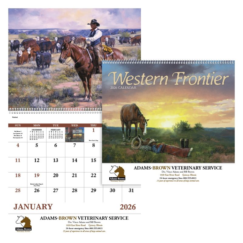 Custom Good Value™ Western Frontier - Spiral Calendar - 1