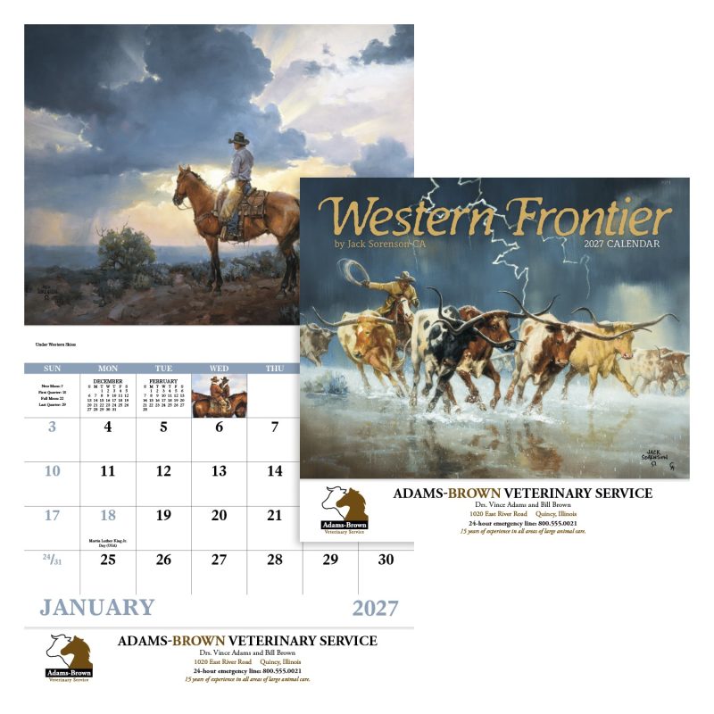 Custom Good Value™ Western Frontier - Stapled Calendar