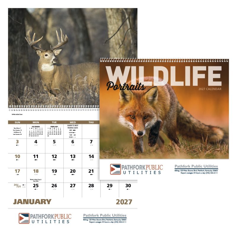 Custom Good Value™ Wildlife Portraits - Spiral Calendar
