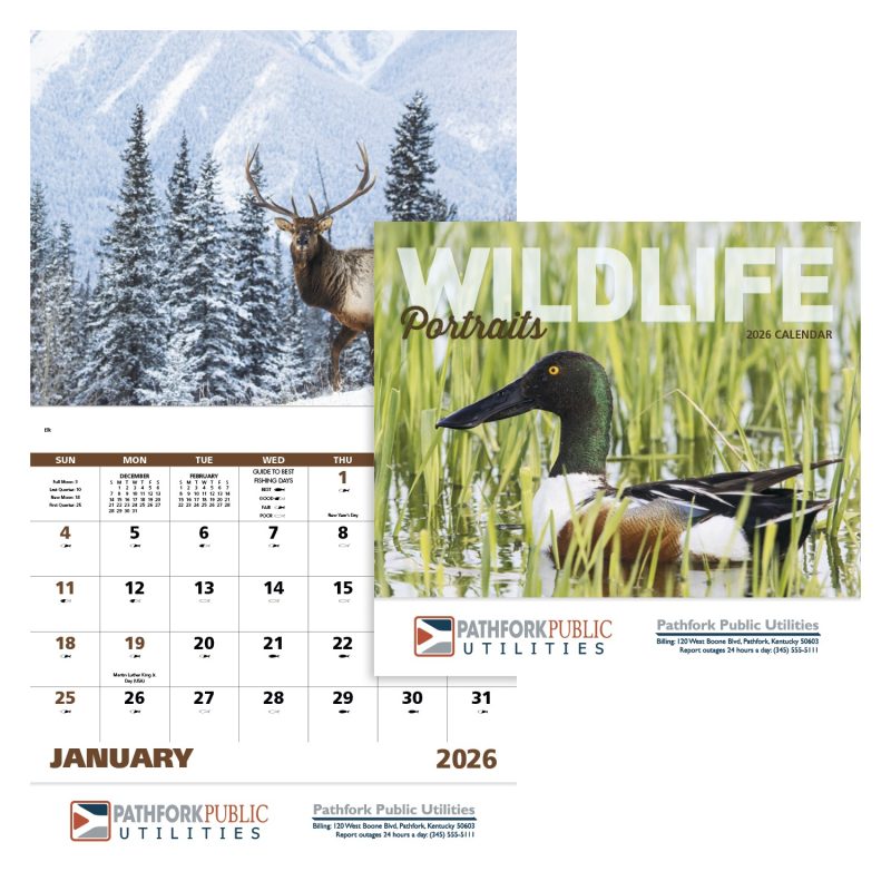Custom Good Value™ Wildlife Portraits - Stapled Calendar - 1