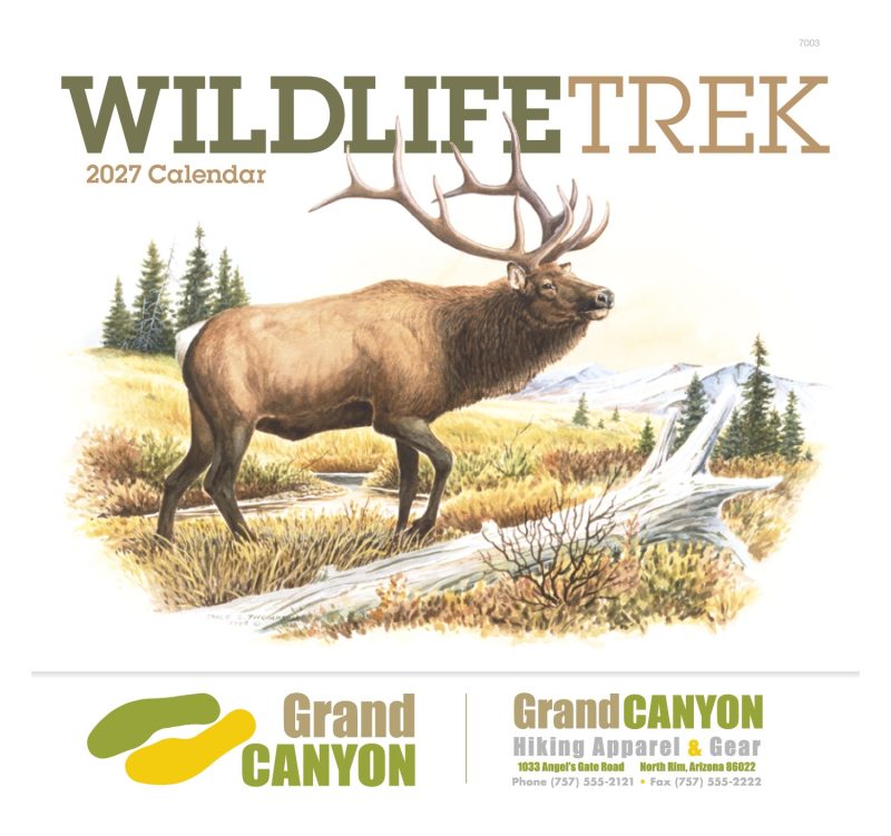 Custom Good Value™ Wildlife Trek - Stapled Calendar - 5