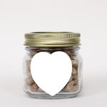 Custom Half Pint Jar with Small Heart Magnet Pet Fill - 4