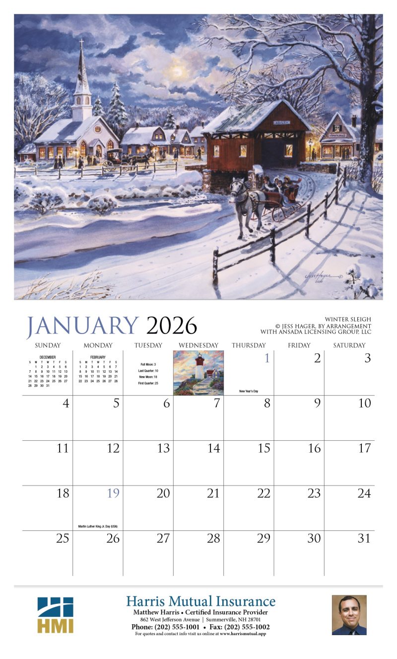 Custom HotLine® Products Back Home Appointment Calendar - Stapled - 3