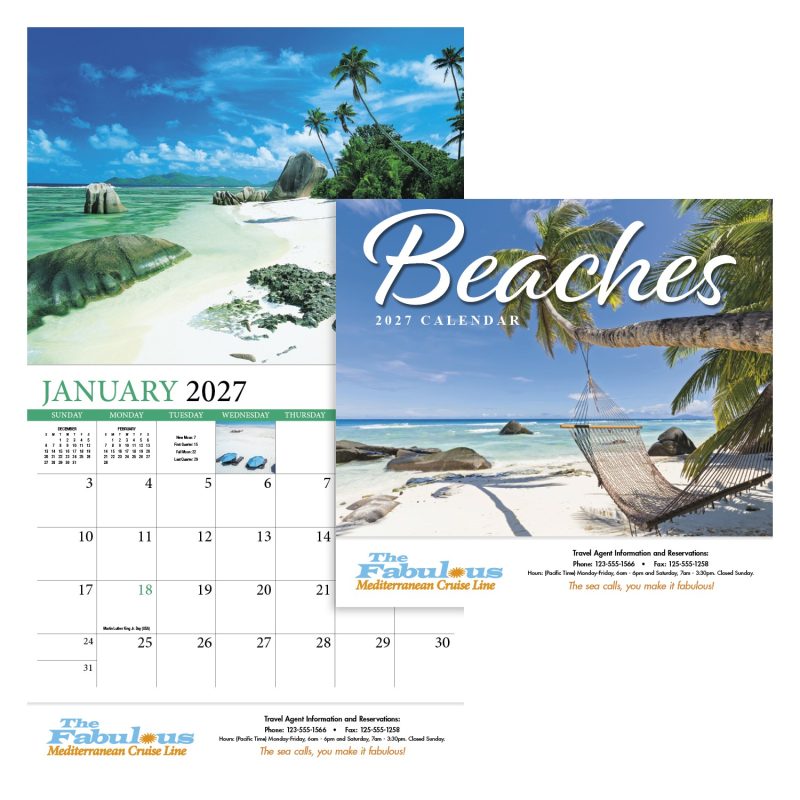 Custom HotLine® Products Beaches Appointment Calendar - Stapled