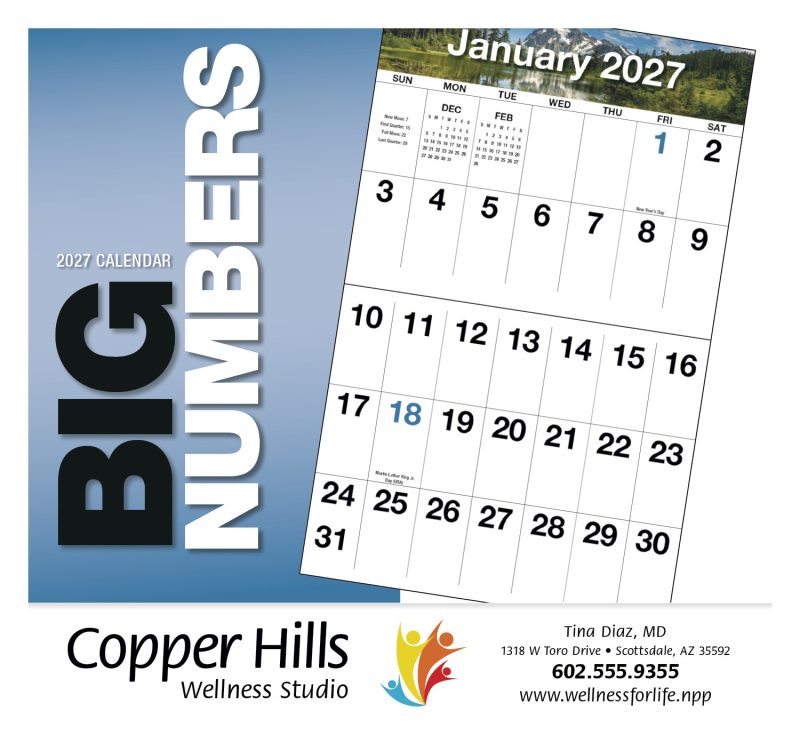 Custom HotLine® Products Big Numbers Appointment Calendar - Stapled - 5
