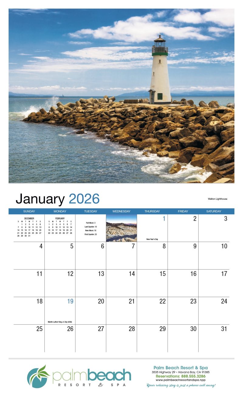 Custom HotLine® Products California Appointment Calendar - Stapled - 3
