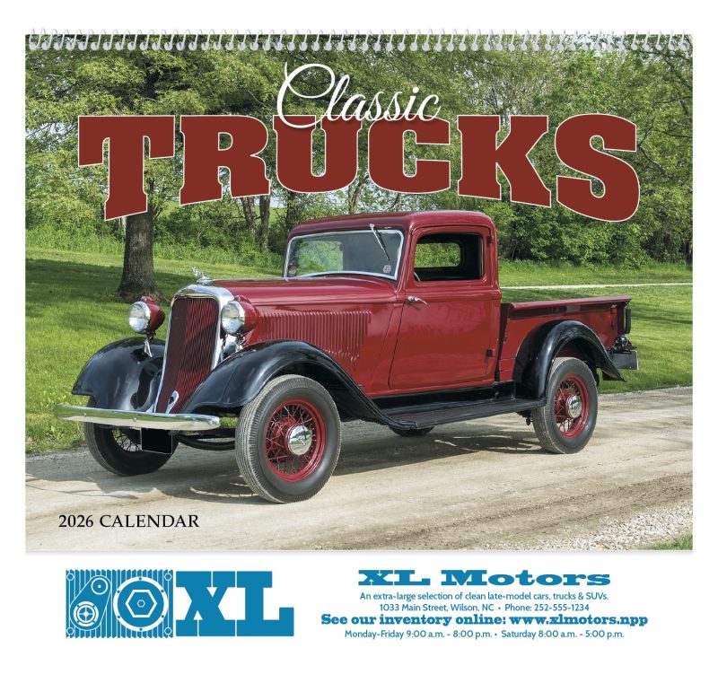 Custom HotLine® Products Classic Trucks Appointment Calendar - Spiral - 2