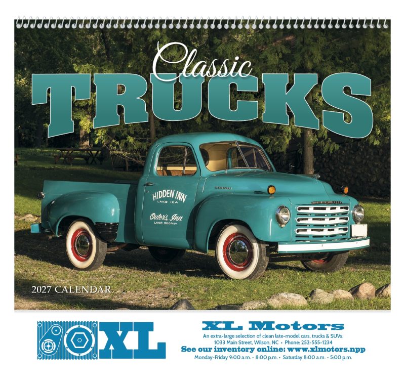 Custom HotLine® Products Classic Trucks Appointment Calendar - Spiral - 5
