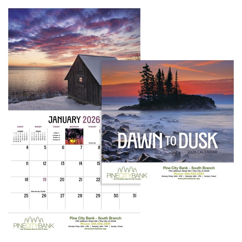 Custom HotLine® Products Dawn to Dusk Appointment Calendar - Stapled - 1