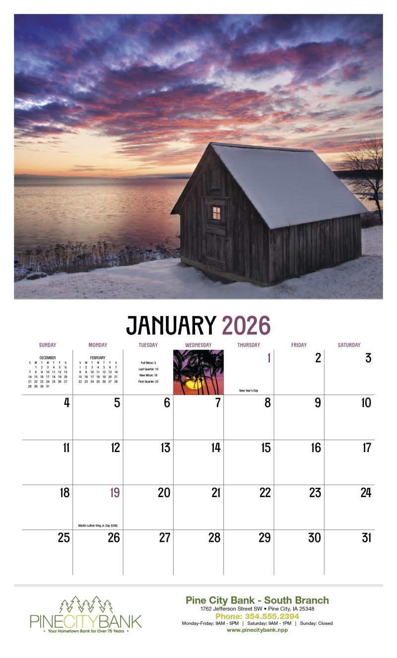 Custom HotLine® Products Dawn to Dusk Appointment Calendar - Stapled - 3