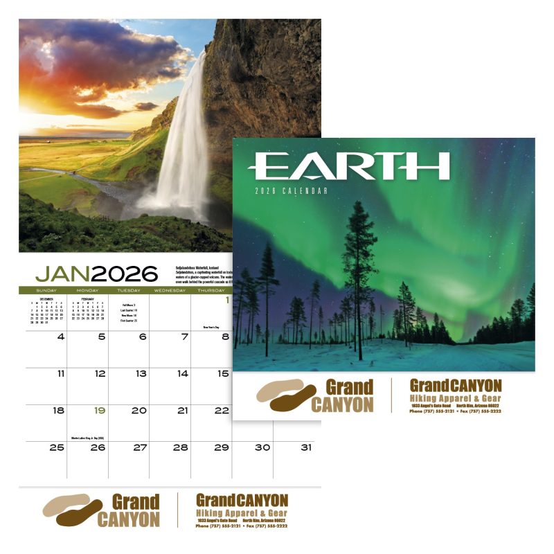 Custom HotLine® Products Earth Appointment Calendar - Stapled