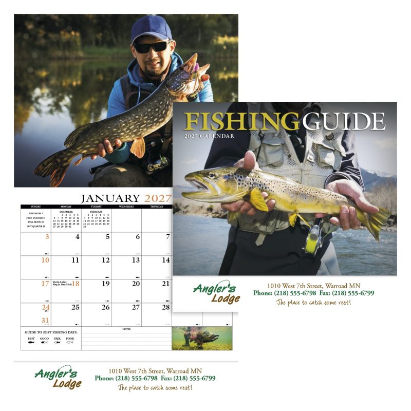 Custom HotLine® Products Fishing Guide Appointment Calendar - Stapled
