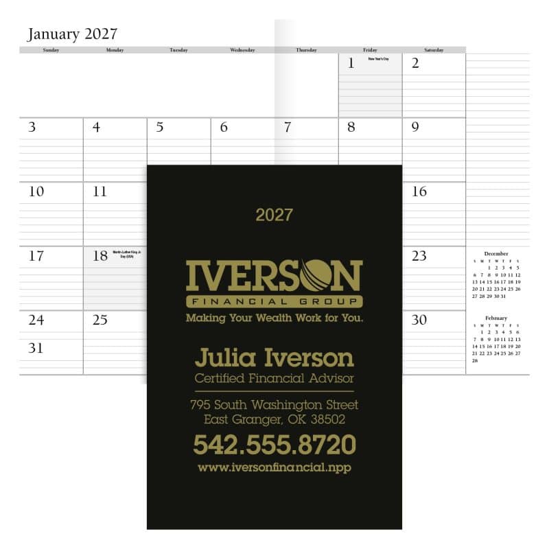 Custom HotLine® Products Leatherette Planner