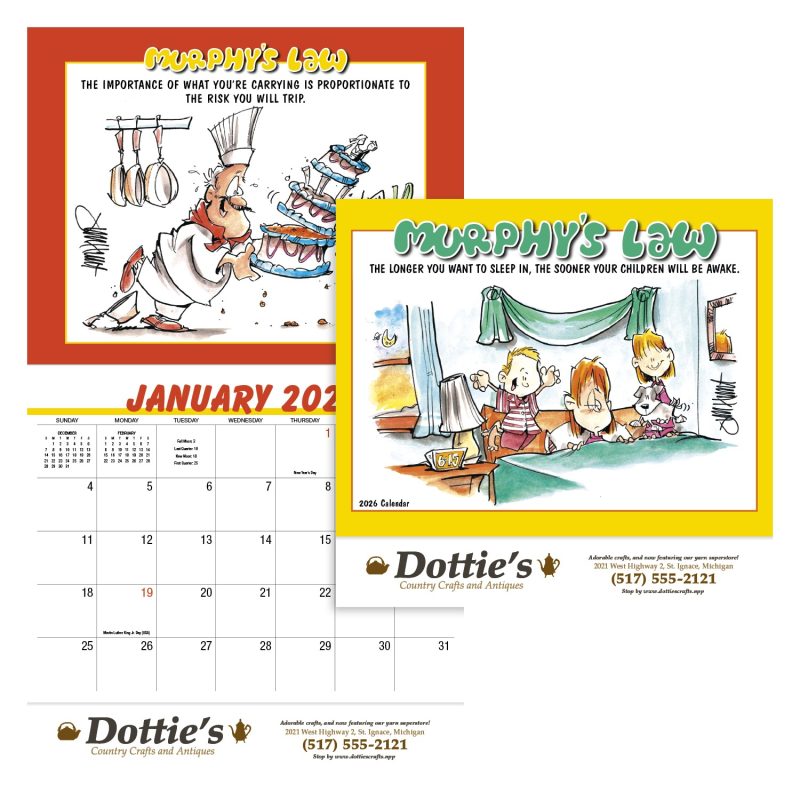 Custom HotLine® Products Murphy's Law Appointment Calendar - Stapled - 1