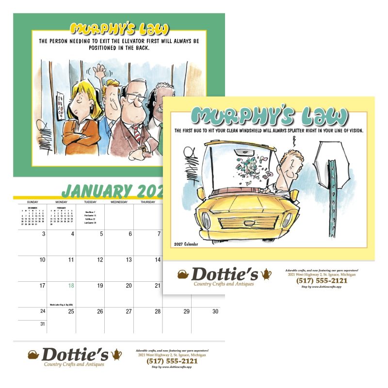 Custom HotLine® Products Murphy's Law Appointment Calendar - Stapled