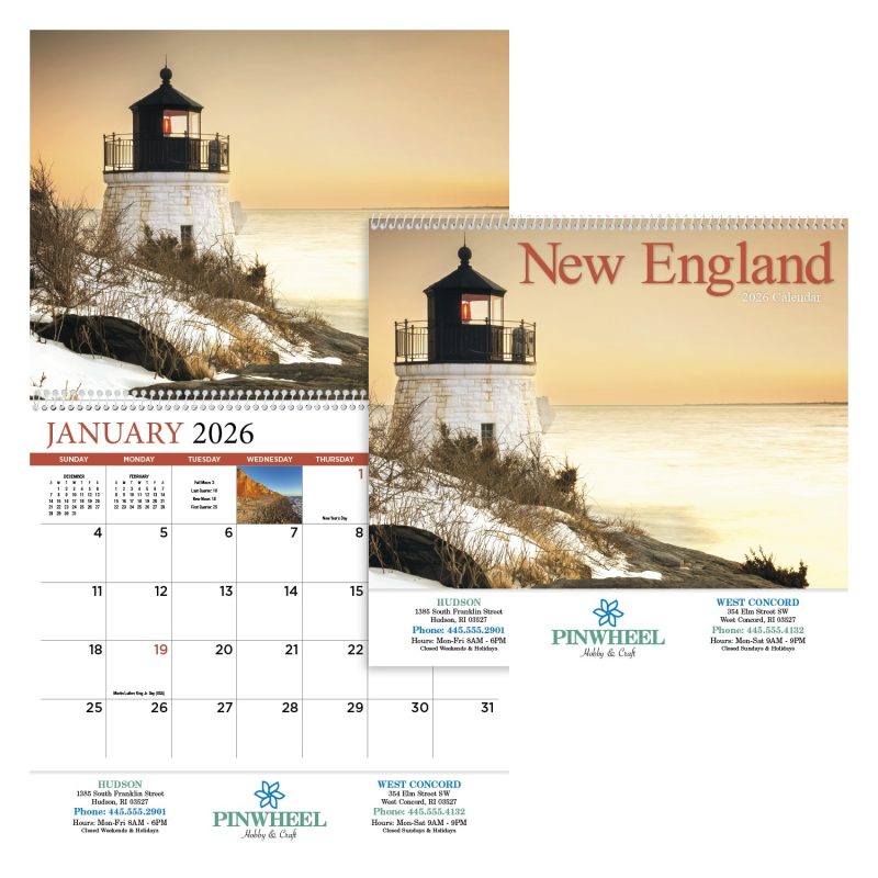 Custom HotLine® Products New England Appointment Calendar - Spiral - 1