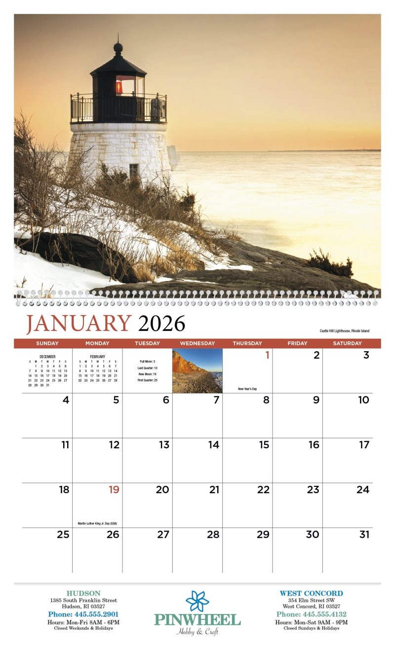Custom HotLine® Products New England Appointment Calendar - Spiral - 3
