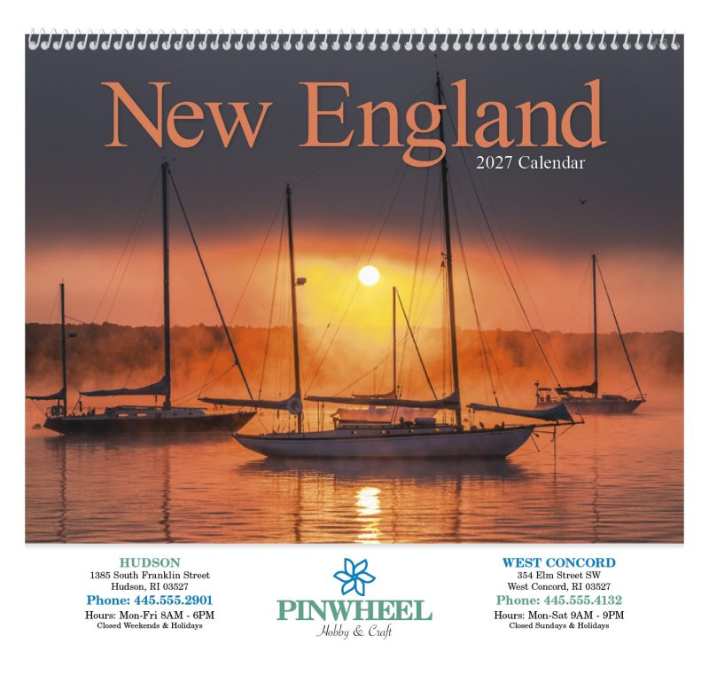 Custom HotLine® Products New England Appointment Calendar - Spiral - 5