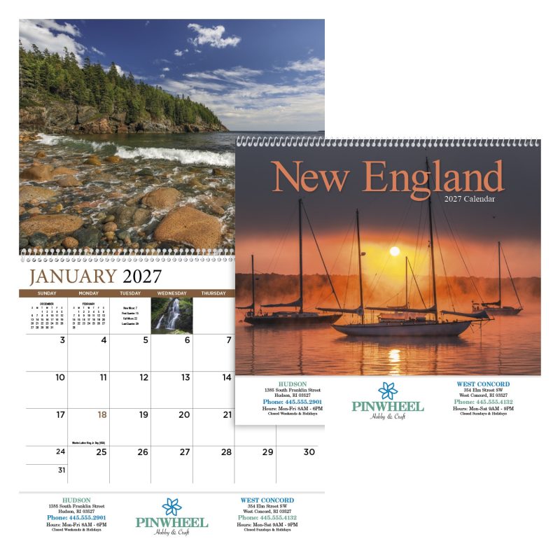 Custom HotLine® Products New England Appointment Calendar - Spiral