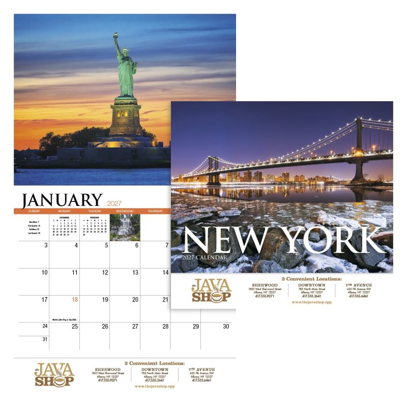 Custom HotLine® Products New York Appointment Calendar - Stapled