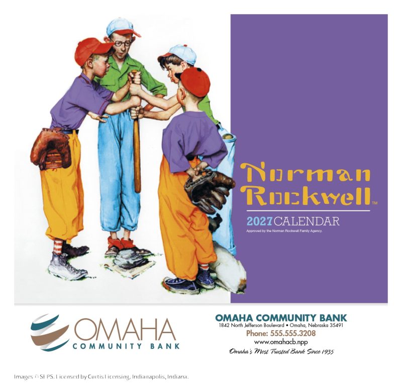 Custom HotLine® Products Norman Rockwell Appointment Calendar - Stapled - 5