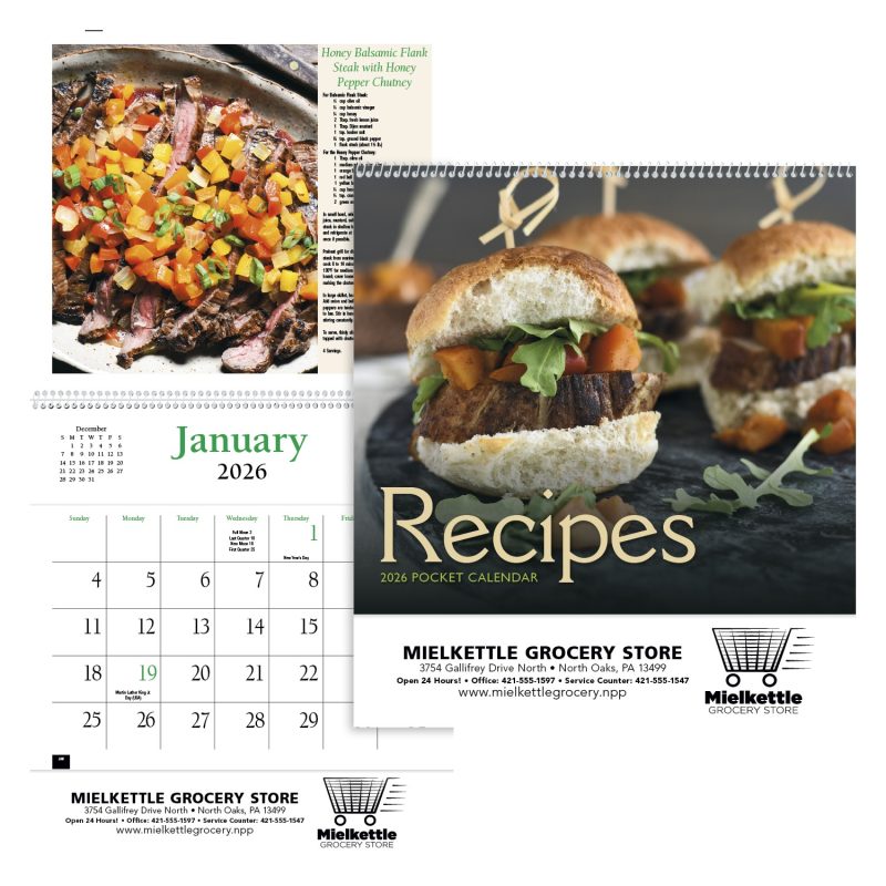 Custom HotLine® Products Recipe Pocket Calendar - 1