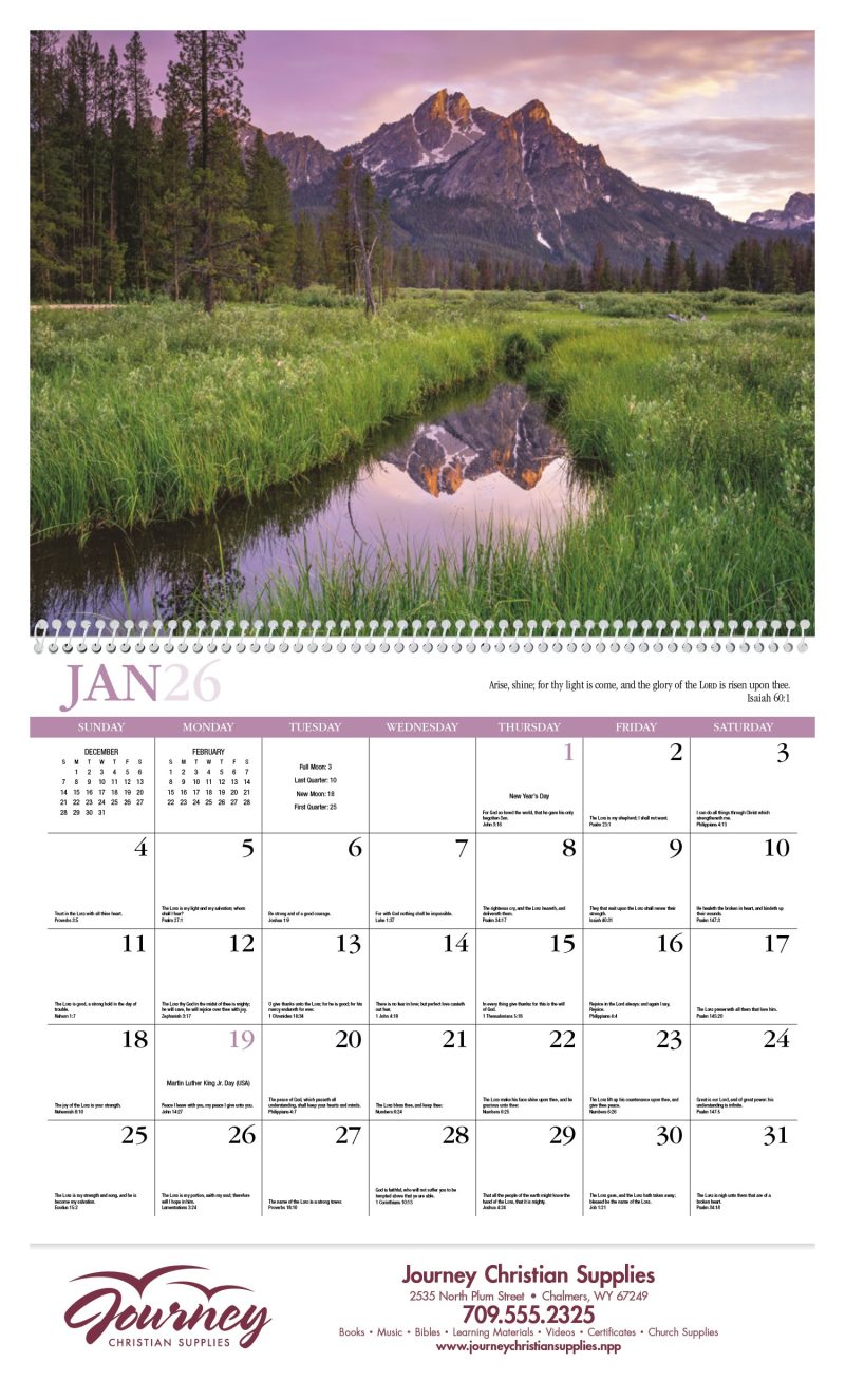 Custom HotLine® Products Reflections (Non-Denominational) Appointment Calendar - Spiral - 3