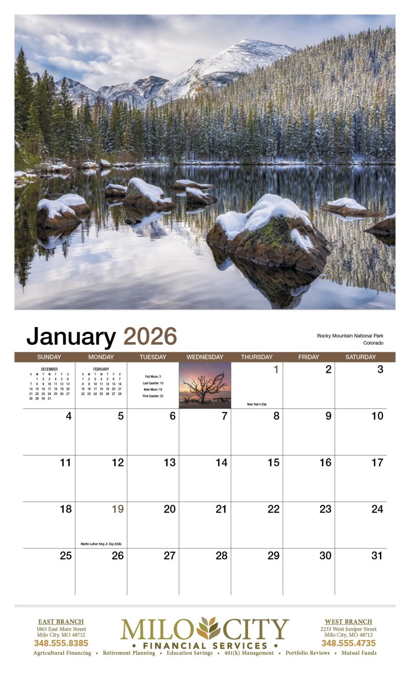 Custom HotLine® Products Scenic America® Appointment Calendar - Stapled - 3