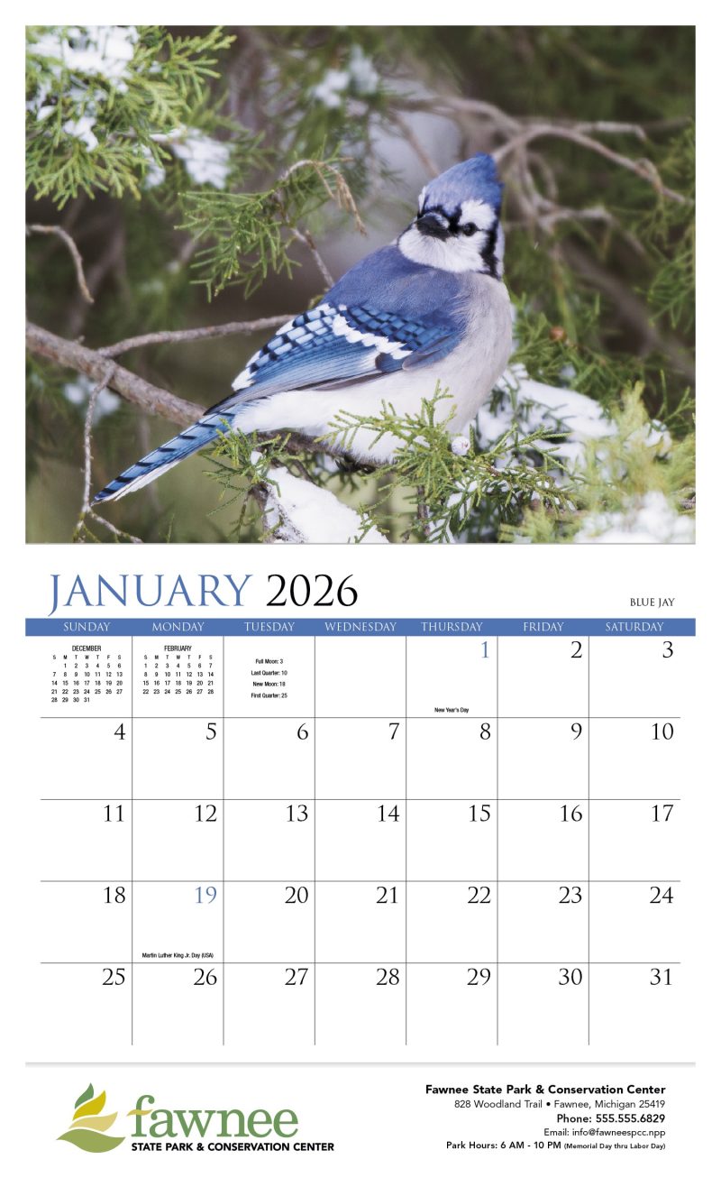 Custom HotLine® Products Songbirds Appointment Calendar - Stapled - 3