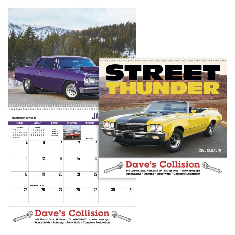 Custom HotLine® Products Street Thunder Appointment Calendar - Spiral - 1