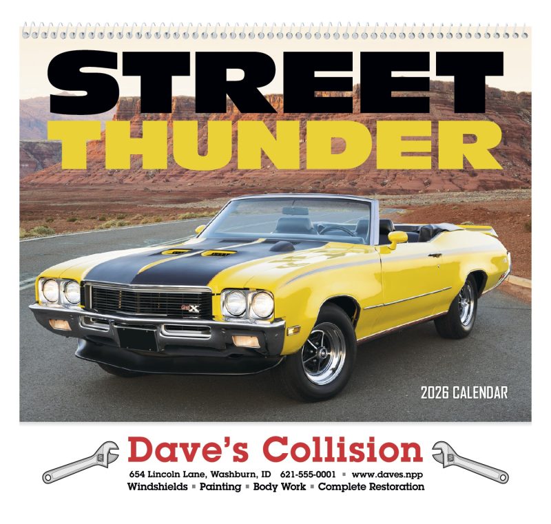 Custom HotLine® Products Street Thunder Appointment Calendar - Spiral - 2