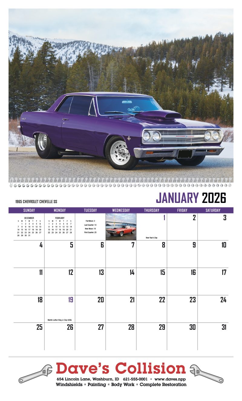 Custom HotLine® Products Street Thunder Appointment Calendar - Spiral - 3