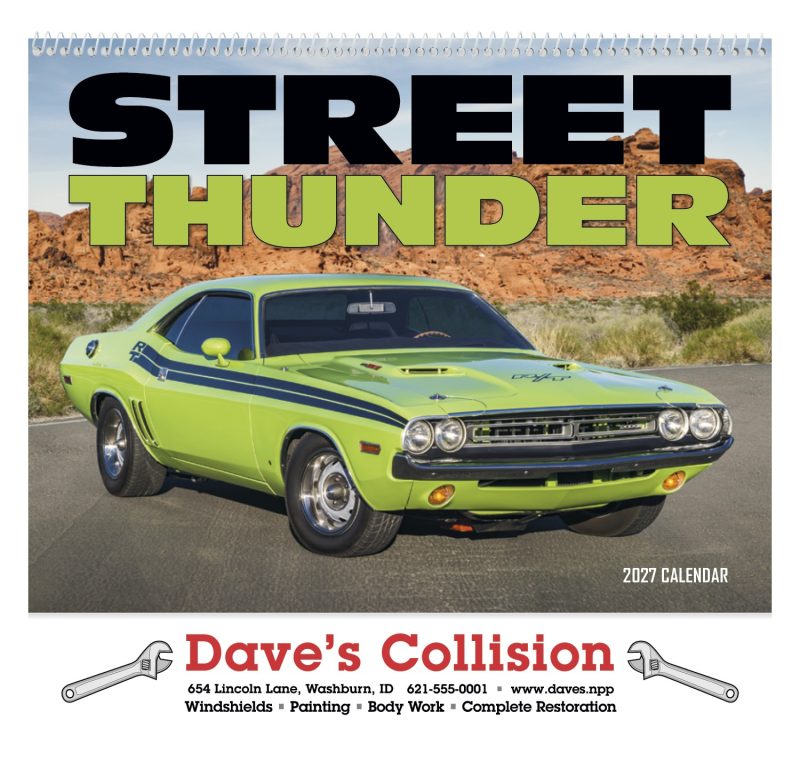 Custom HotLine® Products Street Thunder Appointment Calendar - Spiral - 5