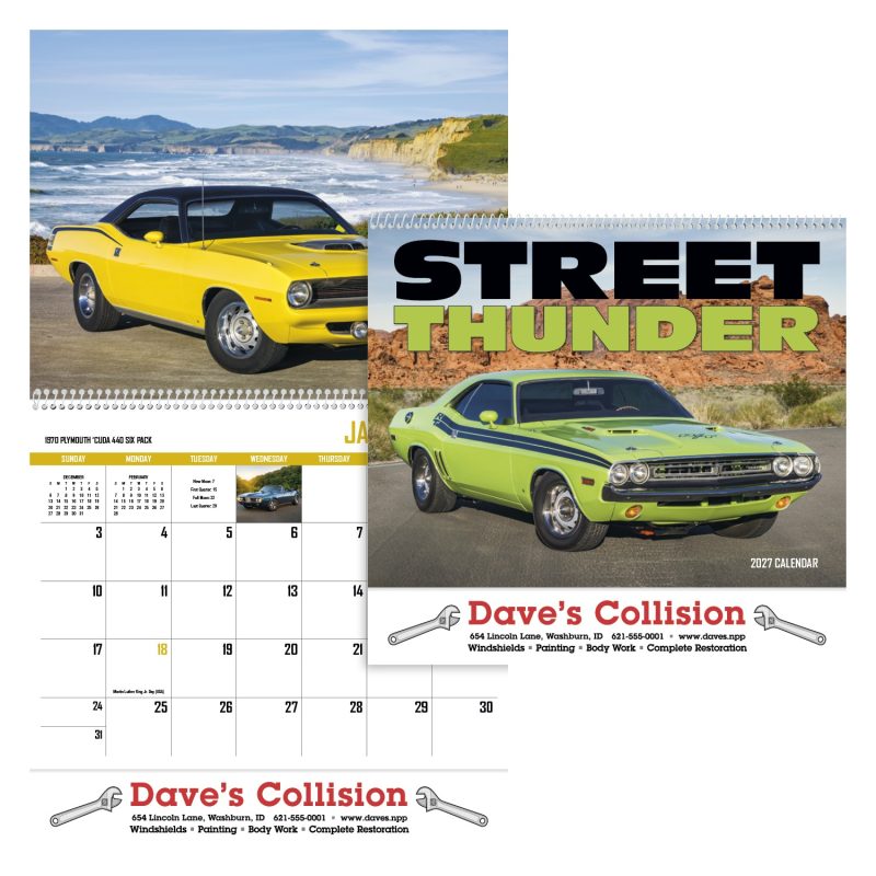 Custom HotLine® Products Street Thunder Appointment Calendar - Spiral