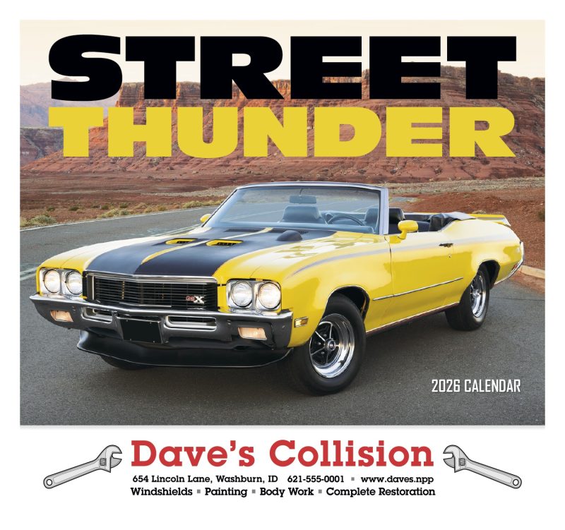 Custom HotLine® Products Street Thunder Appointment Calendar - Stapled - 2