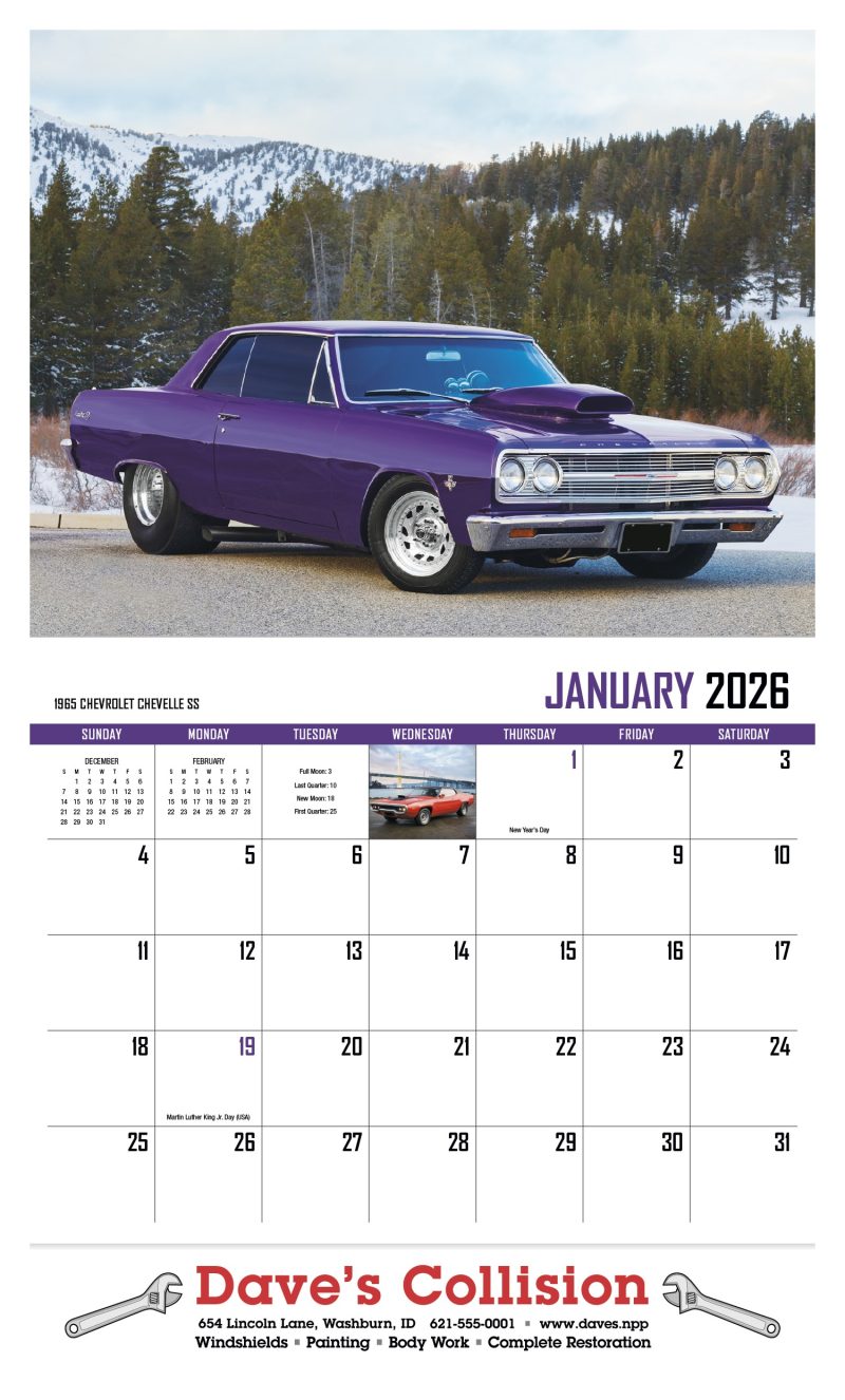 Custom HotLine® Products Street Thunder Appointment Calendar - Stapled - 3