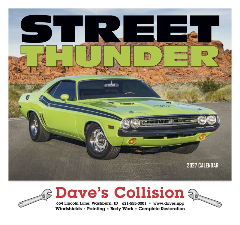 Custom HotLine® Products Street Thunder Appointment Calendar - Stapled - 5