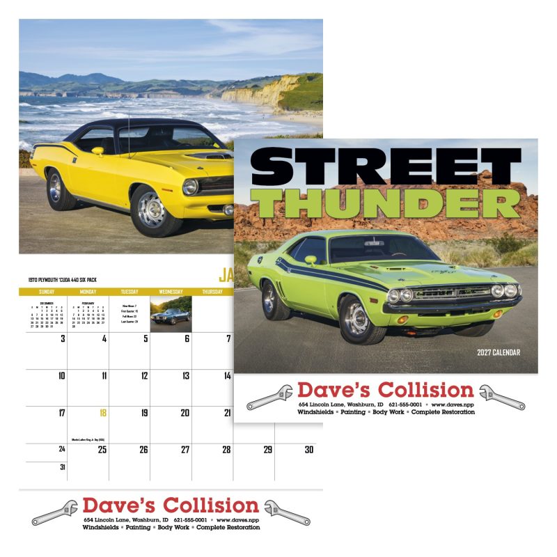 Custom HotLine® Products Street Thunder Appointment Calendar - Stapled