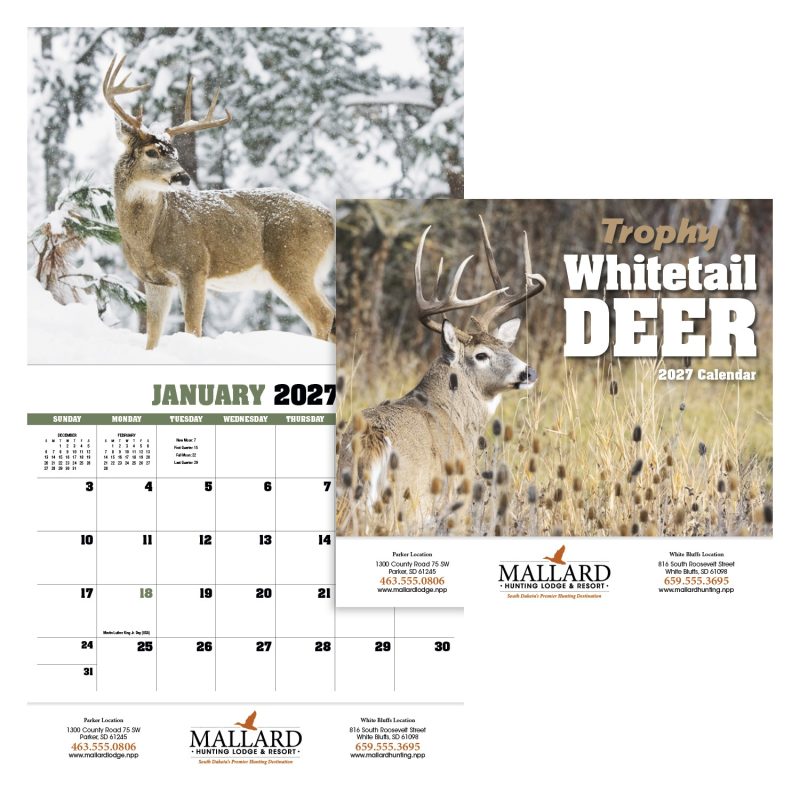 Custom HotLine® Products Trophy Whitetail Deer Appointment Calendar - Stapled