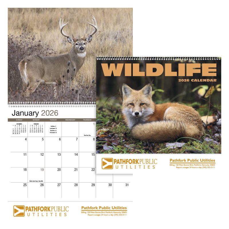 Custom HotLine® Products Wildlife Appointment Calendar - Spiral - 1