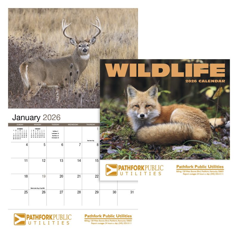 Custom HotLine® Products Wildlife Appointment Calendar - Stapled - 1
