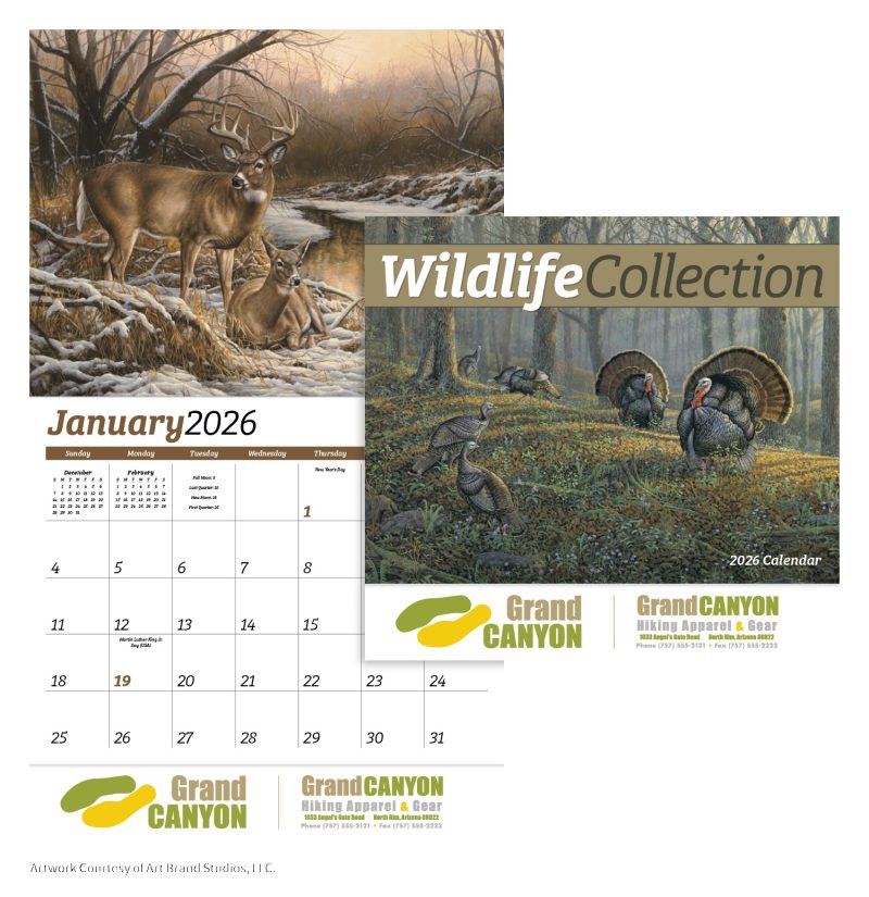 Custom HotLine® Products Wildlife Collection Appointment Calendar - Stapled - 1