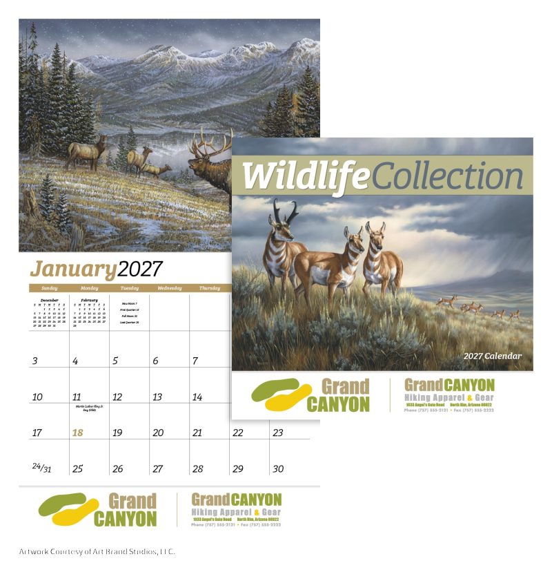 Custom HotLine® Products Wildlife Collection Appointment Calendar - Stapled