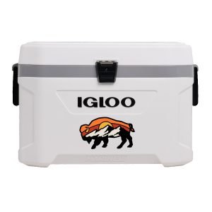 Custom Igloo® Latitude Marine Ultra 54 Qt. Cooler (White/Moonscape Gray)