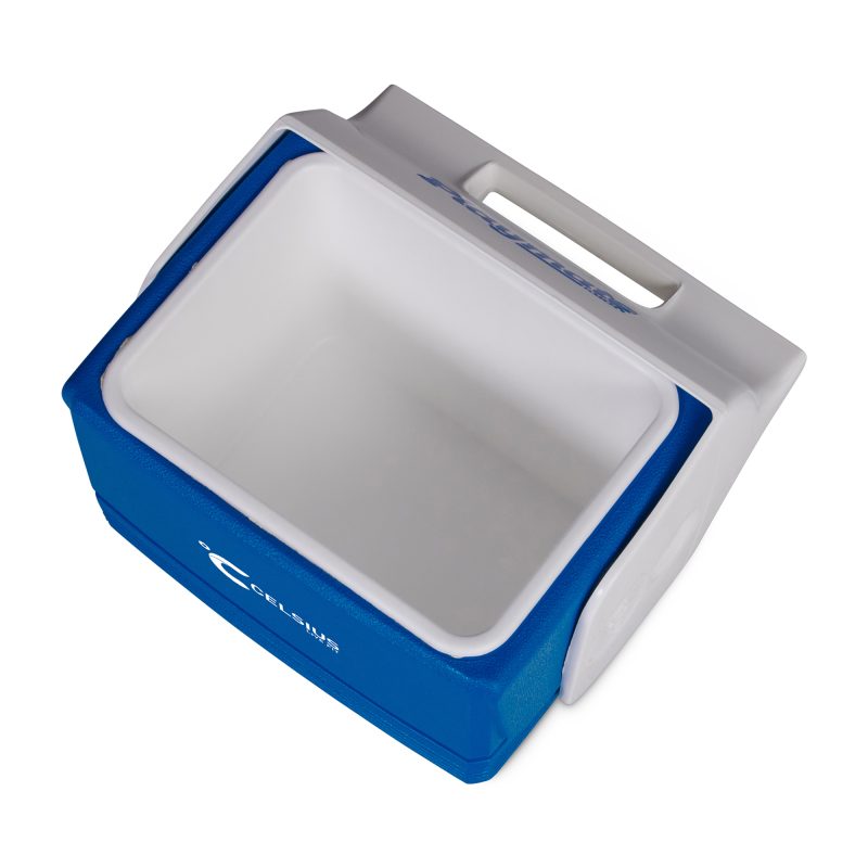 Custom Igloo® Playmate Mini™ 4 Qt Cooler - White-Majestic Blue - 2